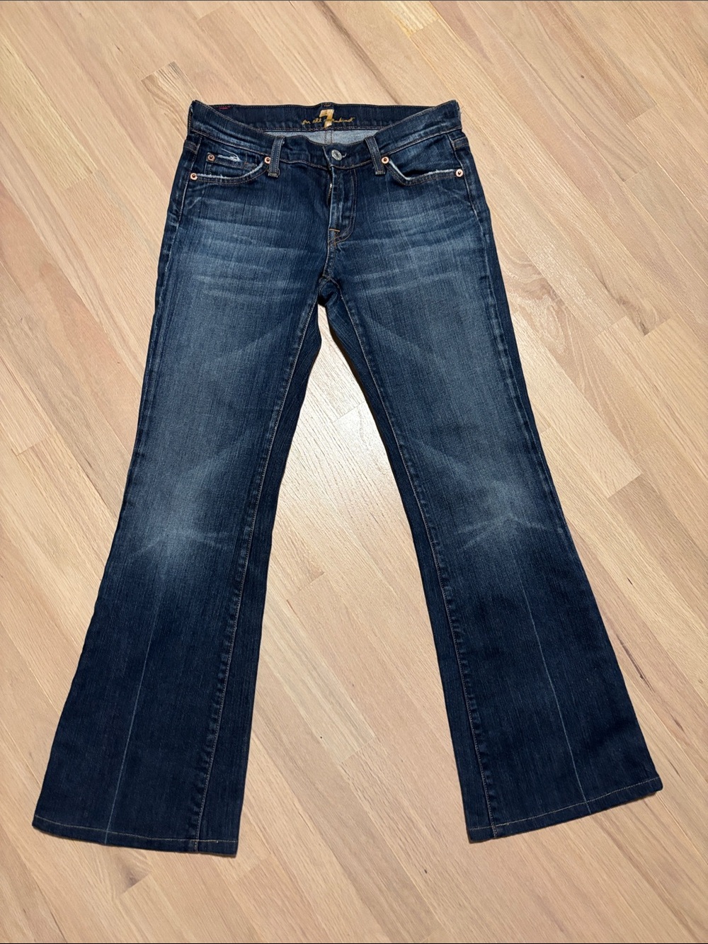 7 For All Mankind Dark Indigo Flared Jeans -348sku